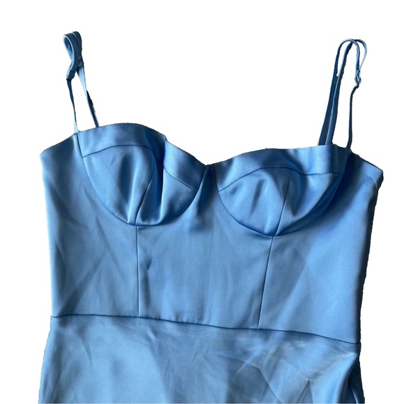 ✨NEW✨ KATIE MAY Flora Blue Cocktail Midi Dress M - Picture 5 of 13